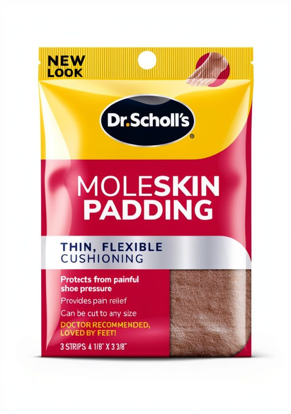 Scholl's Wellness Moleskin Foot Pads – Soft Cotton Flannel, Cut‑to‑Fit-0