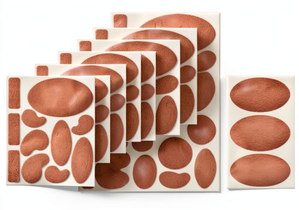 Homfanseec Moleskin Heel Pads 18 Sheet Soft Flannel Adhesive Set-1