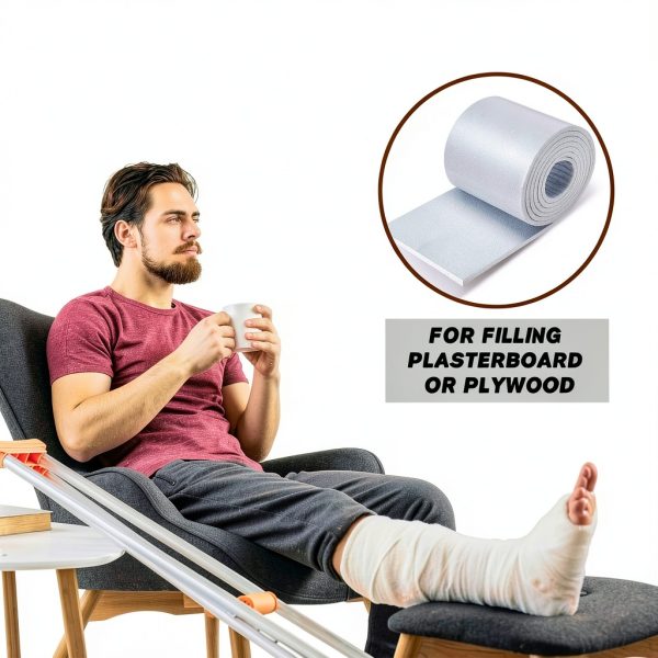 Tudomro 1 Roll 1/8" x 6" x 2.5 Yard White Adhesive Felt Padding Felt Adhesive Roll Sticky White Pads for Wound Cushioning-5