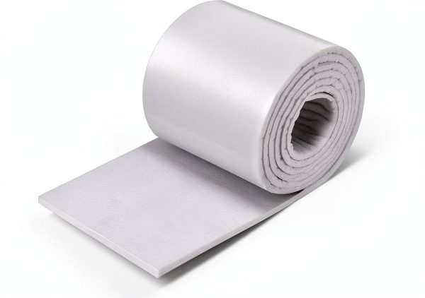 Tudomro 1 Roll 1/8" x 6" x 2.5 Yard White Adhesive Felt Padding Felt Adhesive Roll Sticky White Pads for Wound Cushioning-0