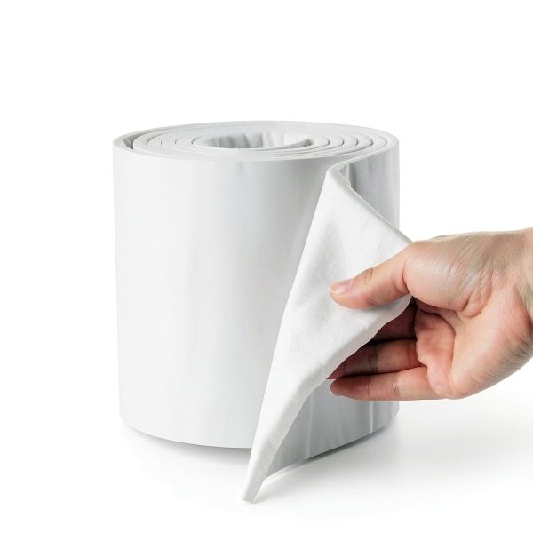 Tudomro 1 Roll 1/8" x 6" x 2.5 Yard White Adhesive Felt Padding Felt Adhesive Roll Sticky White Pads for Wound Cushioning-1