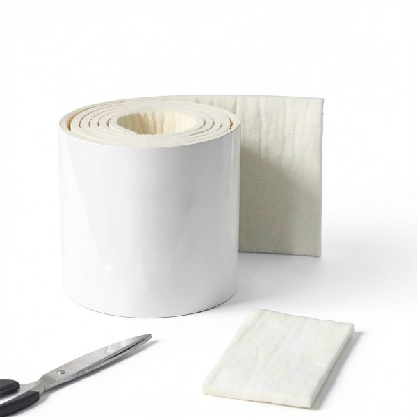 Tudomro 1 Roll 1/8" x 6" x 2.5 Yard White Adhesive Felt Padding Felt Adhesive Roll Sticky White Pads for Wound Cushioning-6