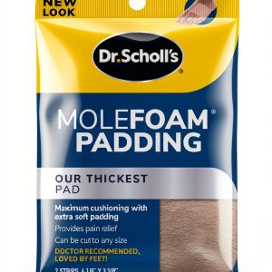 Dr. Scholl's Molefoam 2 Strips Bunion Pads Soft Cotton Flannel, 2 Pack-0